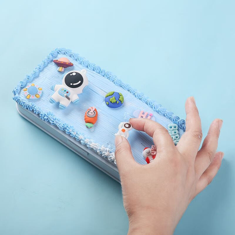 奶油胶材料包手工diy铅笔盒桶套装创意学生自制笔袋星黛露 双层独角兽
