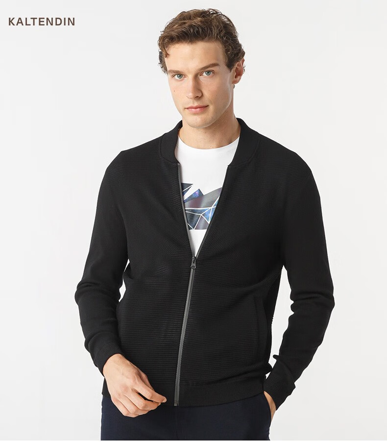 卡尔丹顿(kaltendin)男毛衣外套 黑色b2 54/185