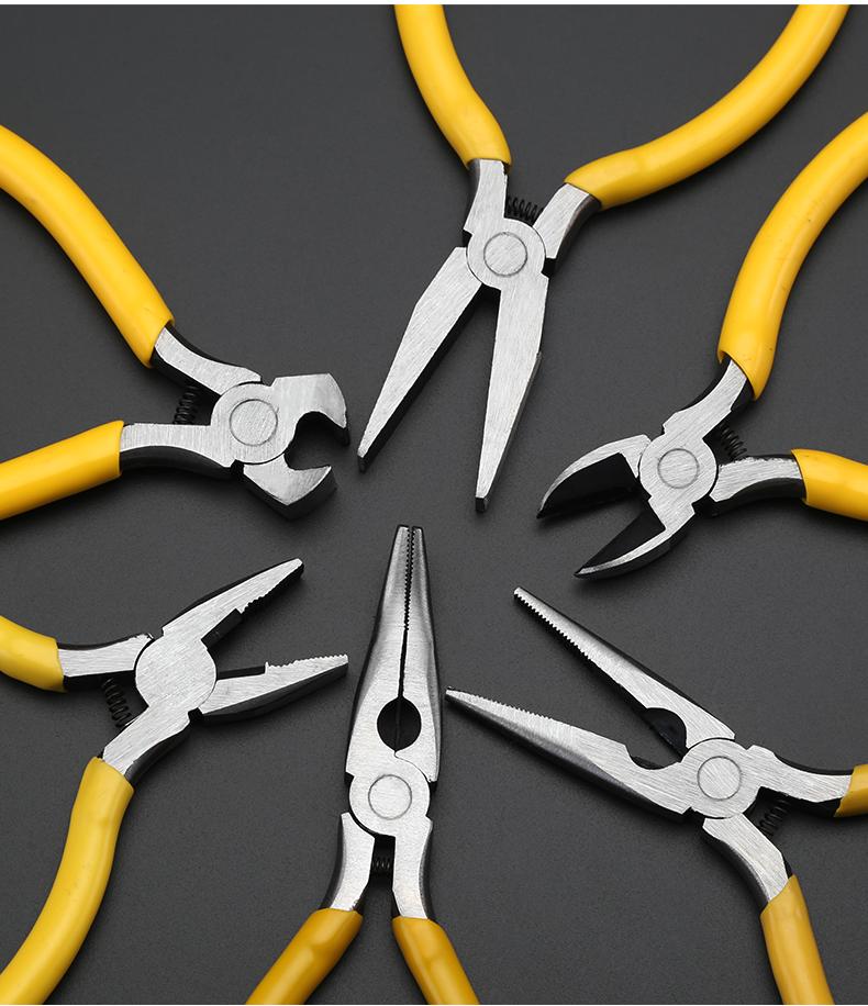 寸尖嘴钳迷你手工多功能家用小钳子平口弯嘴斜口首饰便捷小号钳 迷你