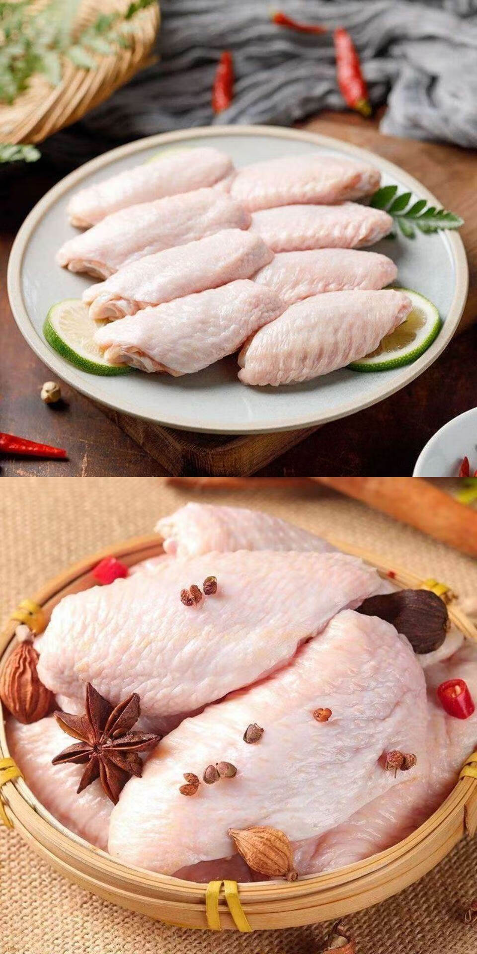 鸡翅中4斤新鲜鸡中翅袋装冷冻鸡翅中腌制鸡翅膀烧烤可乐鸡翅