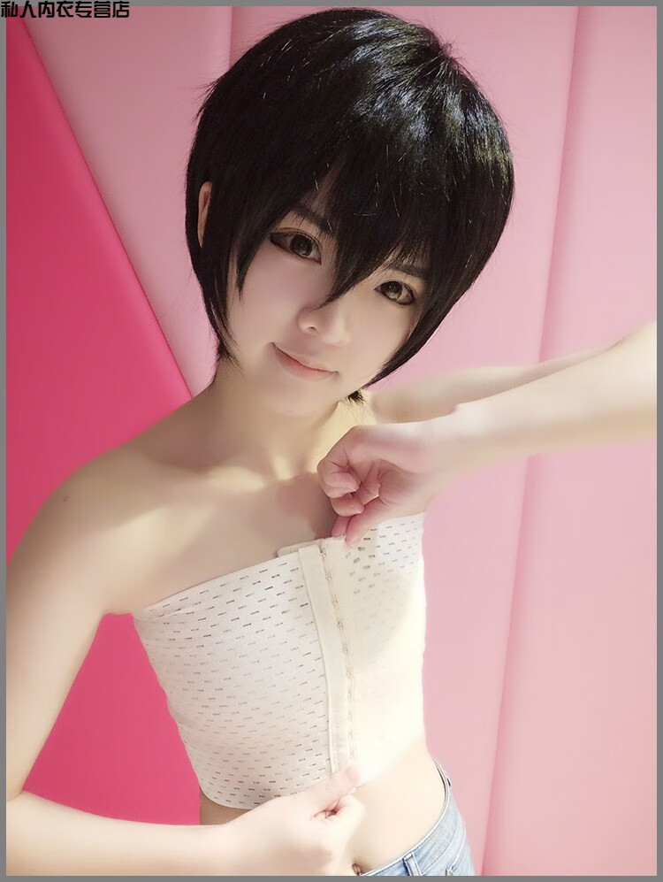 变小的神器缩胸束胸内衣女学生裹胸布紧身帅t勒胸绑带布薄a 黑色镂空