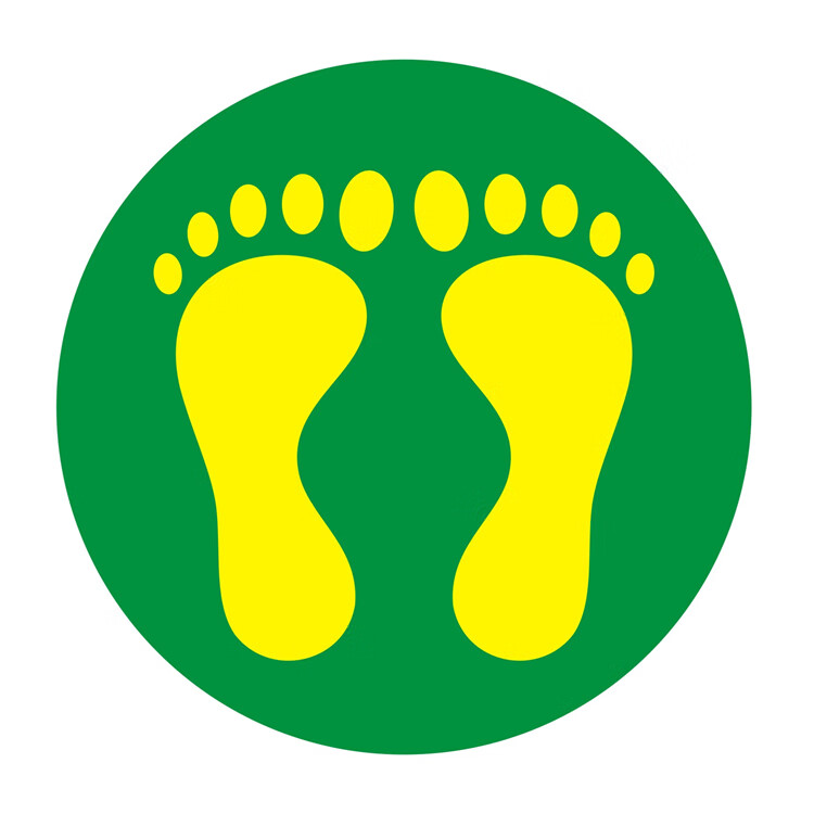 学校幼儿园学生学员排队站位定位定点防水耐磨小脚印小脚丫地贴纸天蓝