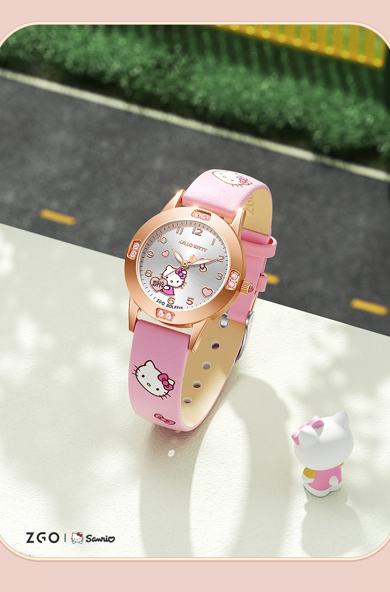 2022新款凯蒂猫儿童手表女孩只看时间小学生女款初中生女童女生防水