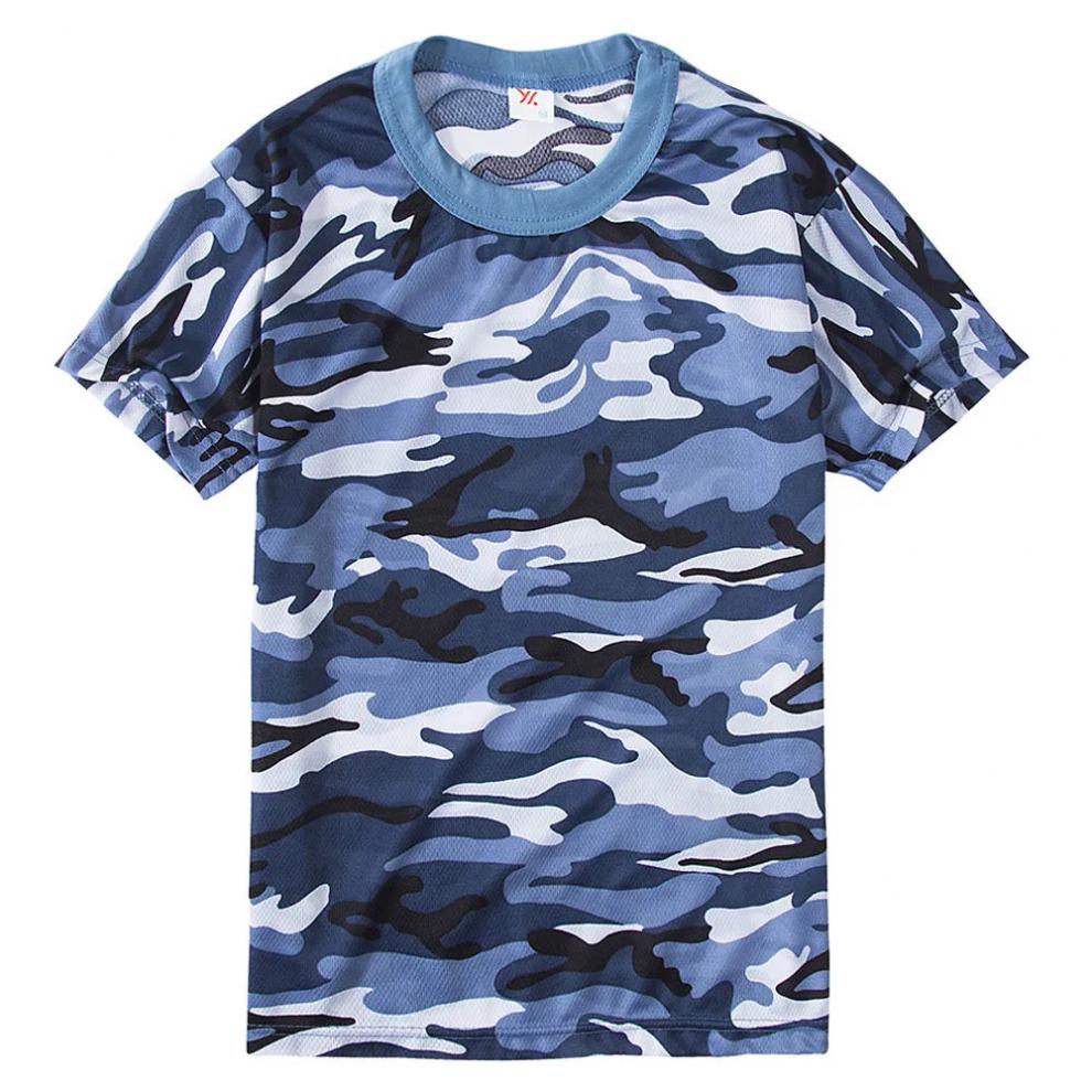 堡驰顿 夏季军训短袖圆领t恤迷彩服汗衫男女学生夏令营速干训服网眼
