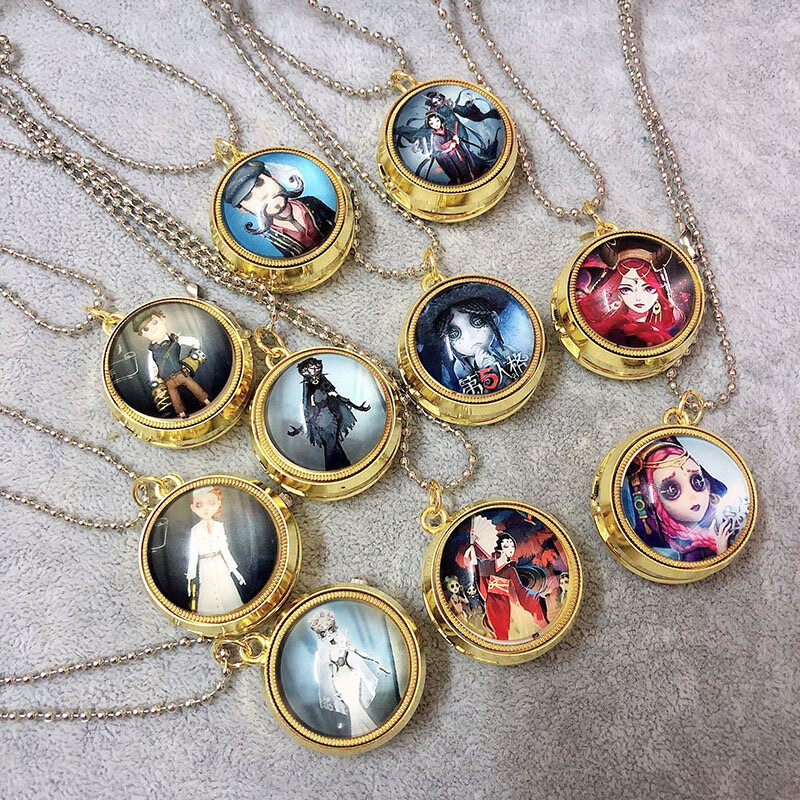 第五人格怀表复古翻盖可旋转挂表儿童创意礼物男女项链学生卡通表礼品