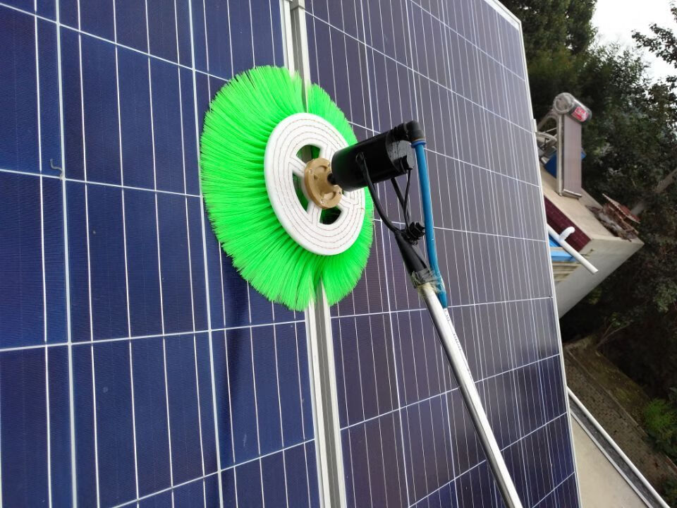 光伏板清洗机 太阳能光伏板清洗工具电动圆盘刷广告门头招牌清洗工具