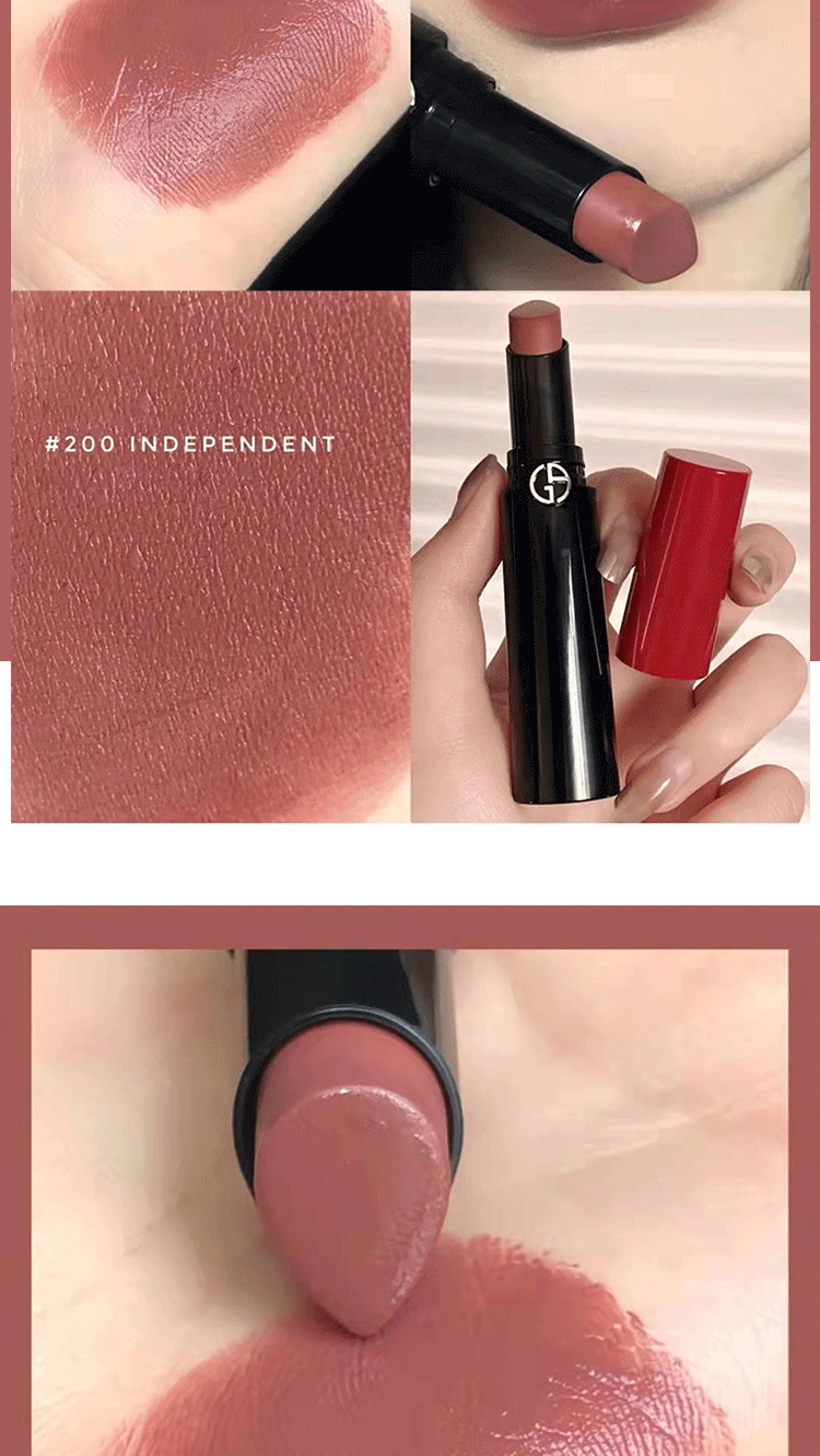 阿玛尼新权力权利黑细管口红唇膏 #400沙漠玫瑰 现货【图片 价格 品牌