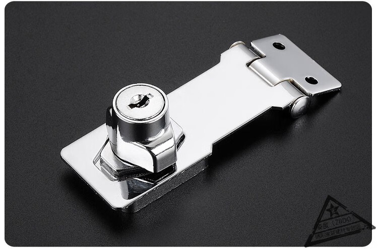 qukxf免打孔冷柜锁卧式推拉冻柜锁立式锁冷藏柜锁冷冻柜冰柜锁3寸单开