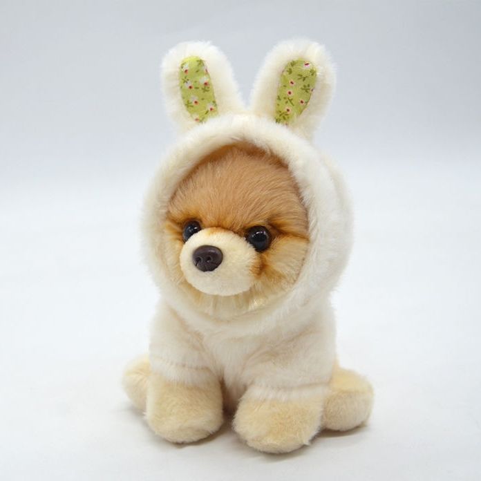 公仔仿真博美狗狗毛绒玩偶娃娃玩具送女生闺蜜生日礼物13小布昂沐小