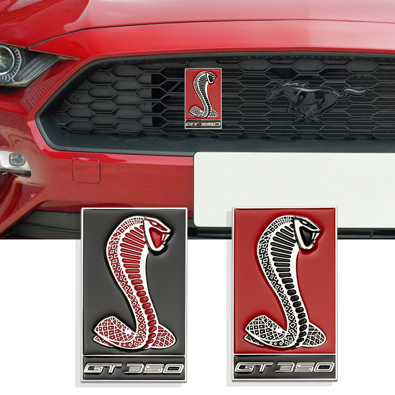 野马蝰蛇车标 gt350改装中网车中网标 改装谢尔比眼镜蛇 gt350贴标