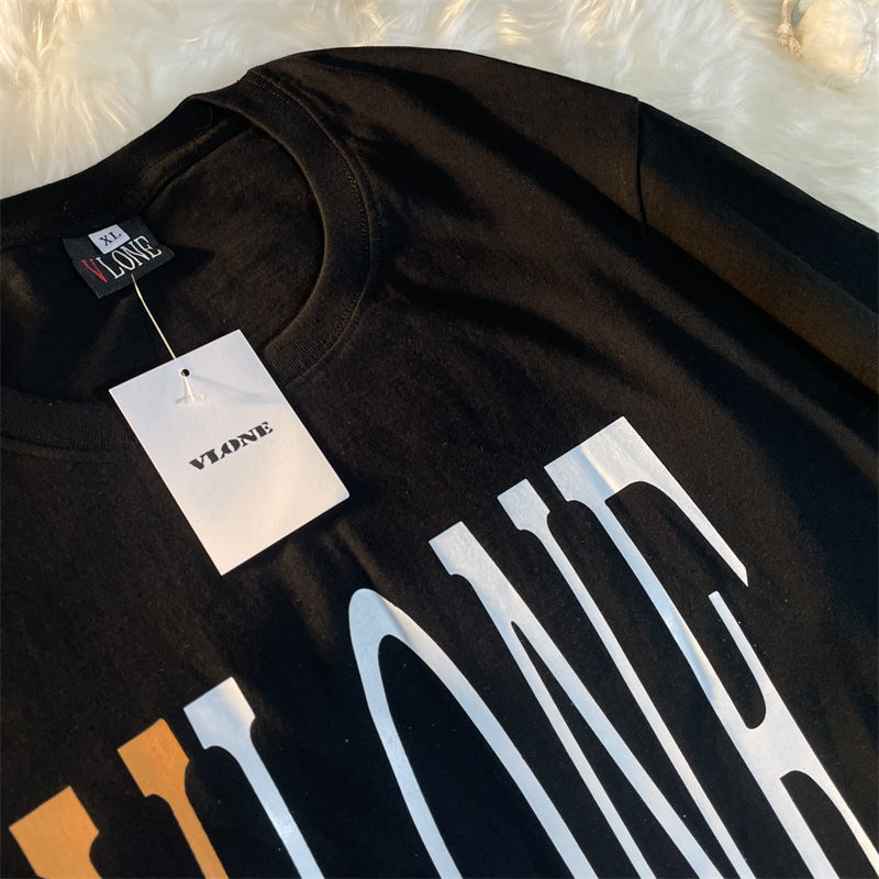 vlone同款情侣款大v宽松短袖女vlonet恤王一博同款oversize男女情侣装