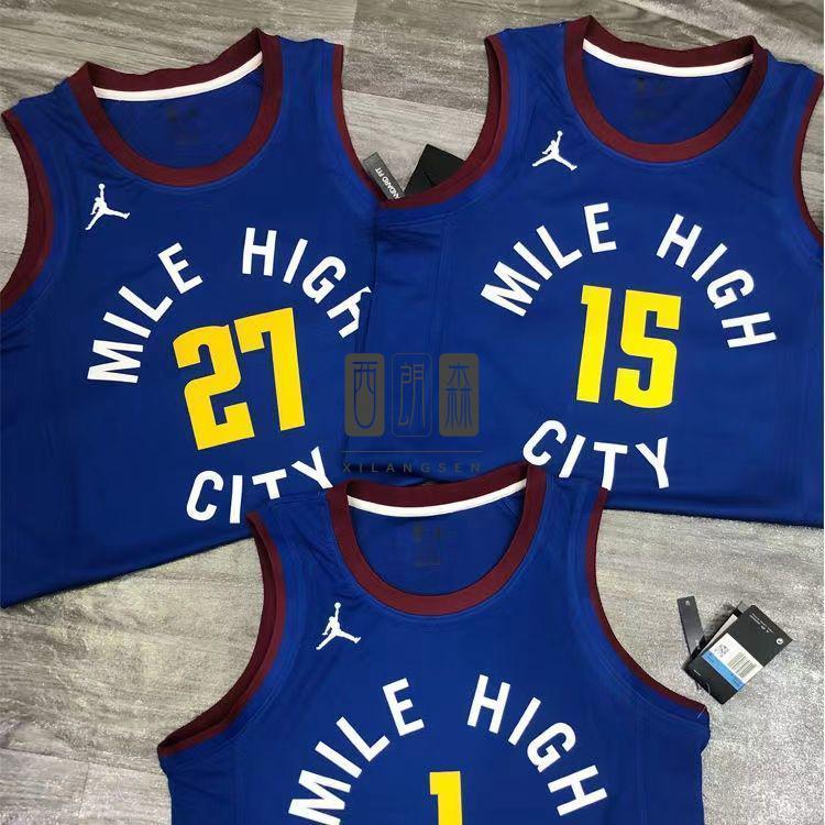 店同款22赛季掘金队城市版nba篮球服15号约基奇球衣27号穆雷50号戈登m