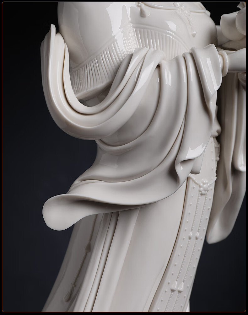 戴玉堂 麻姑献寿陶瓷人物摆件 寿仙娘娘 虚寂冲应真人 神像佛像家居