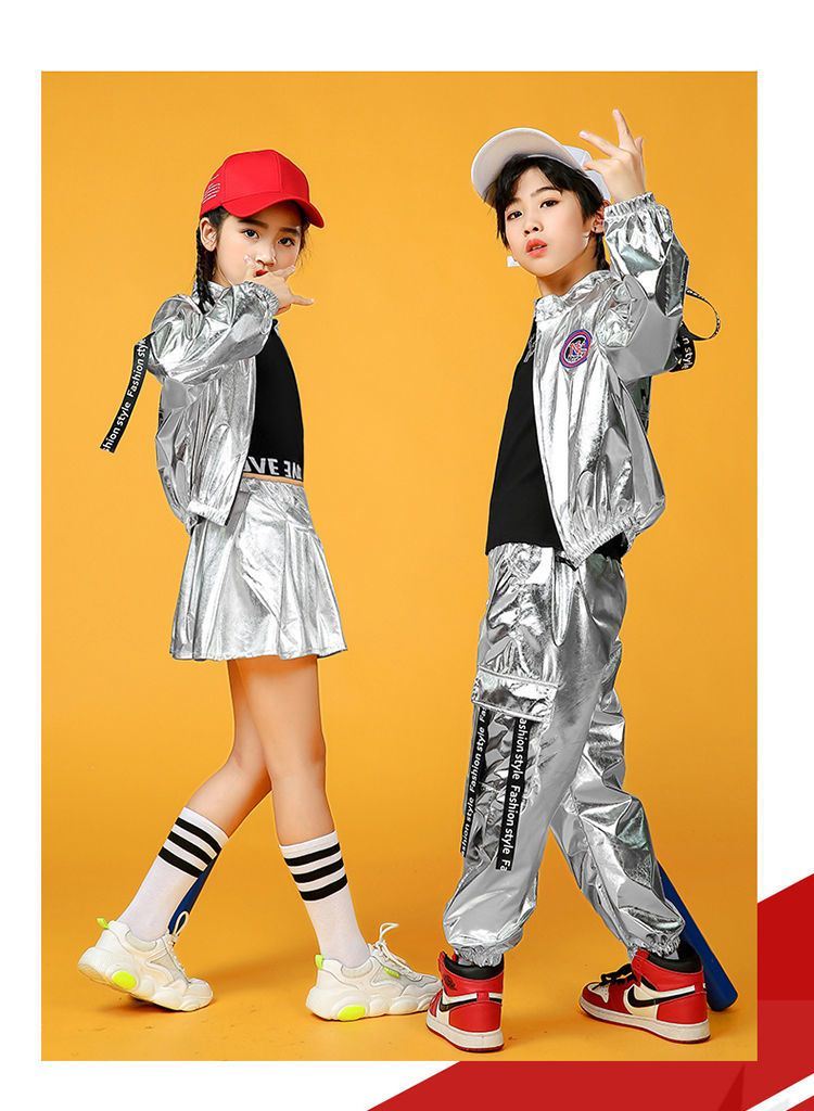 童赛博朋克风科技感未来感服装走秀儿童演出服街舞套装嘻哈潮流架子鼓