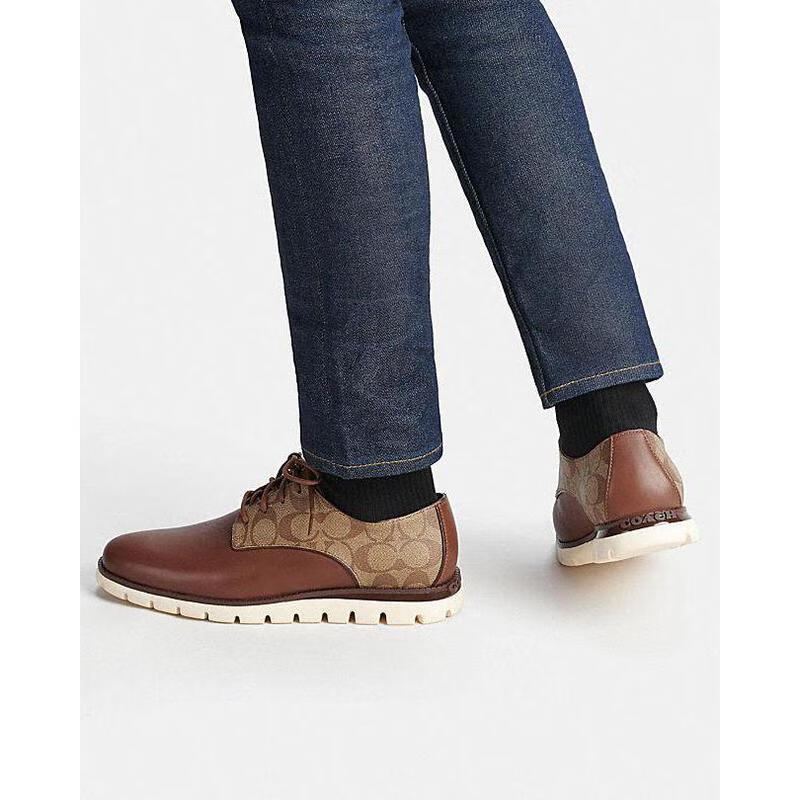 蔻驰(coach) 奢侈品男鞋 hybrid 系列 经典标志 正装皮鞋牛皮德比鞋