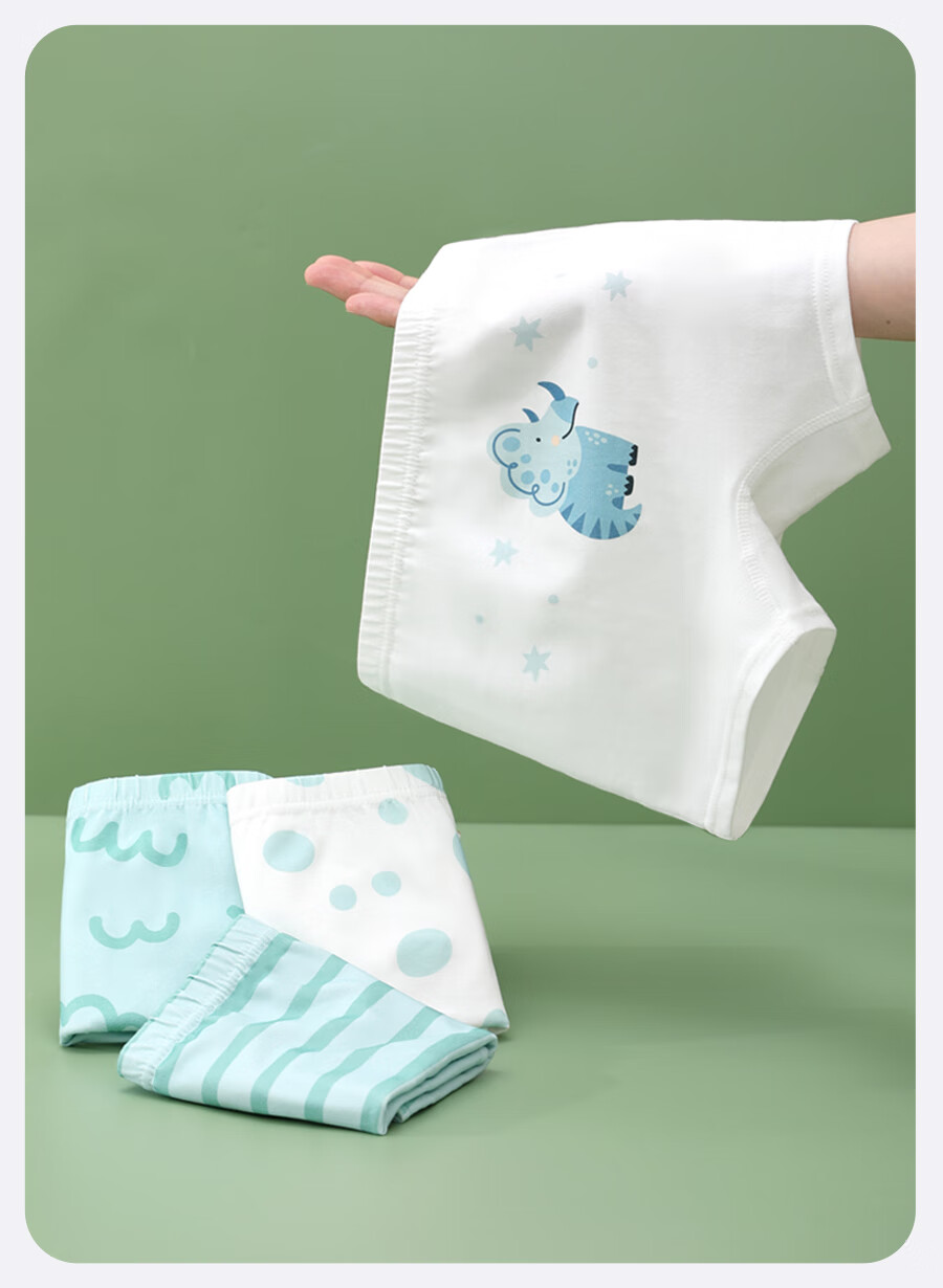 Mianqixiong Boys' Cotton Underwear Children's Cotton Boxer Briefs 95% Cotton Boys Class A No Pinch PPG027 5-Pack - Size M 10