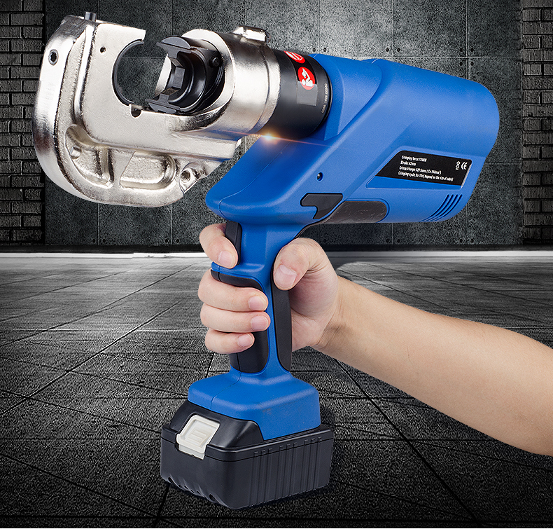 台优充电式液压钳小型锂电快速电动压线钳ez-300/400铜鼻子整体式 ez