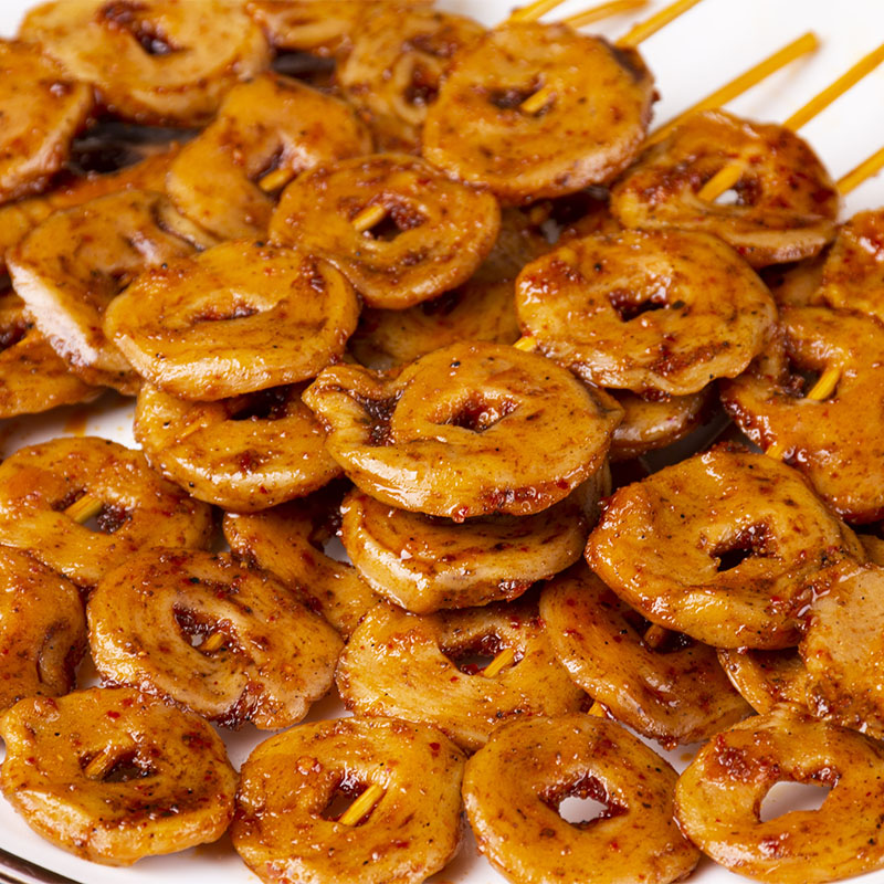 小龙爆辣素肠素羊肉串面筋比龙祥素肠好吃香咸辣味素肉麻辣串辣条 10