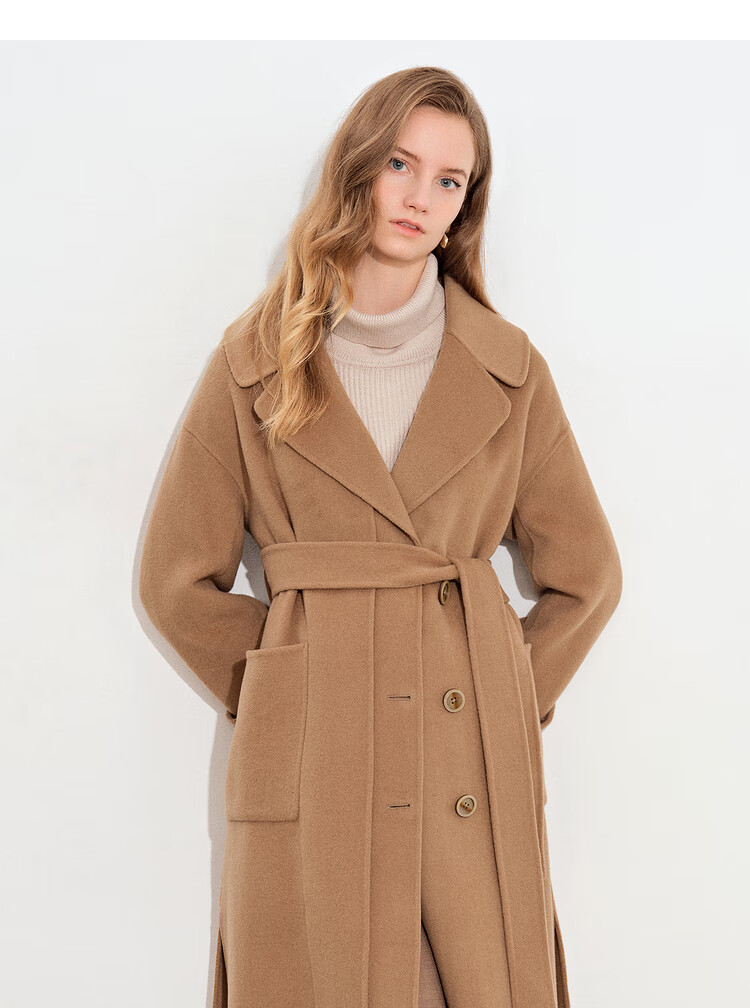 psalter诗篇2021年冬季新款毛呢外套6c51580490 驼色 36