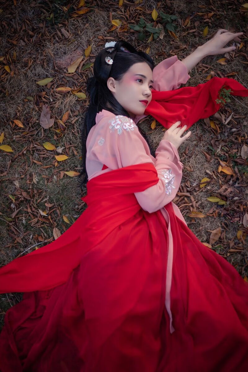 觅靓裳 汉服女成人唐装汉服女逍遥客改良对襟齐胸襦裙学生传统汉服