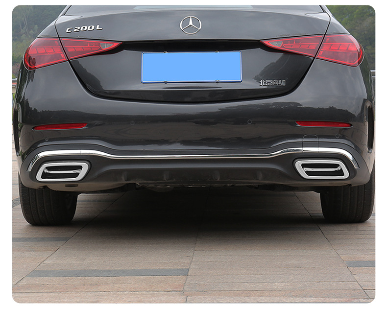 大亦22款奔驰c级尾喉排气管罩c200l改装迈巴款赫c260l消声器汽车用品