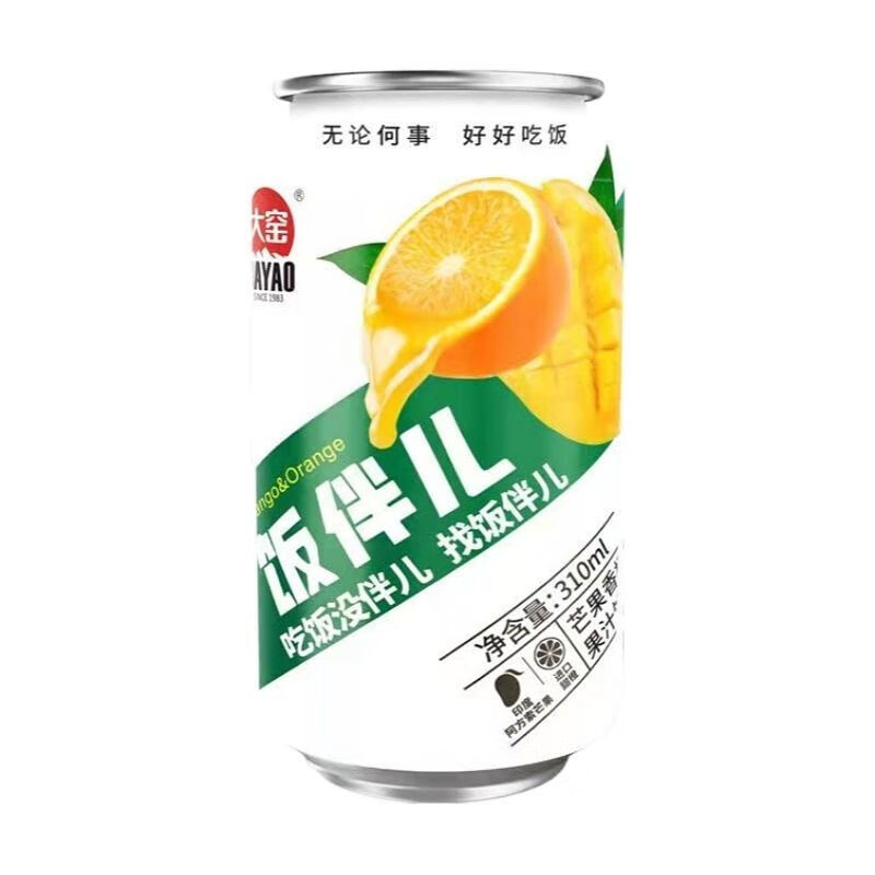 大窑饭伴儿酸梅汤 310ml易拉罐装 乌梅汁山楂汁芒果香橙果蔬汁饮料