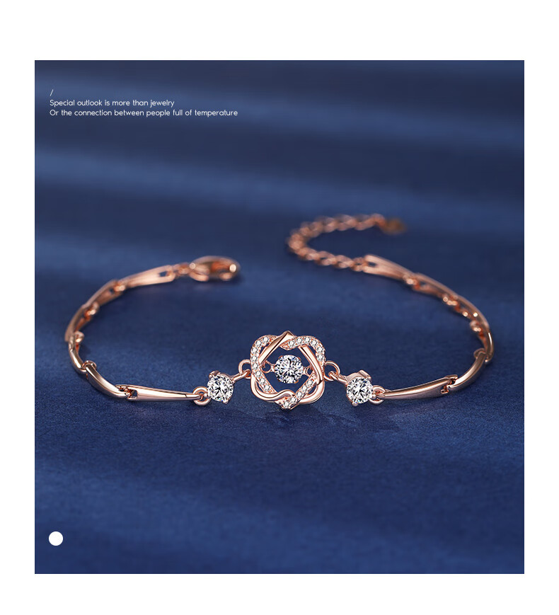 雅隐跳动的心手链女生夏小众手镯2021年新款情人节七夕生日礼物送女友