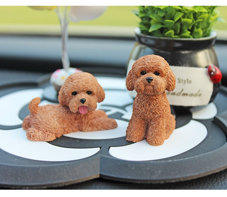 模型车载气球汽车摆件可爱车内卡通小狗车前饰品创意装饰摆设 小灰灰