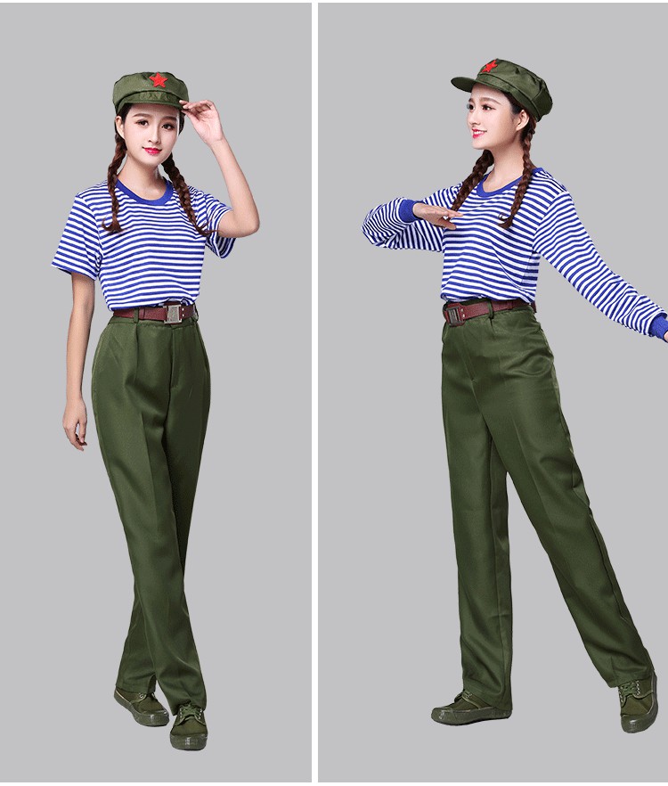 安格里红军演出服红军演出服80年代怀旧知青服装学生合唱服海魂衫表演