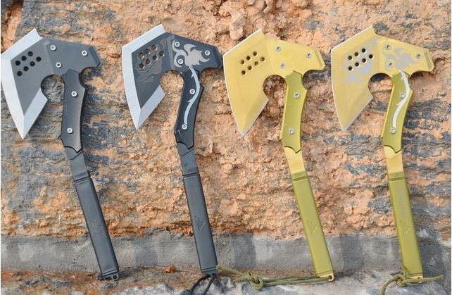 二代玫瑰手斧野营斧 真斧子斧头工兵斧营地斧 二代