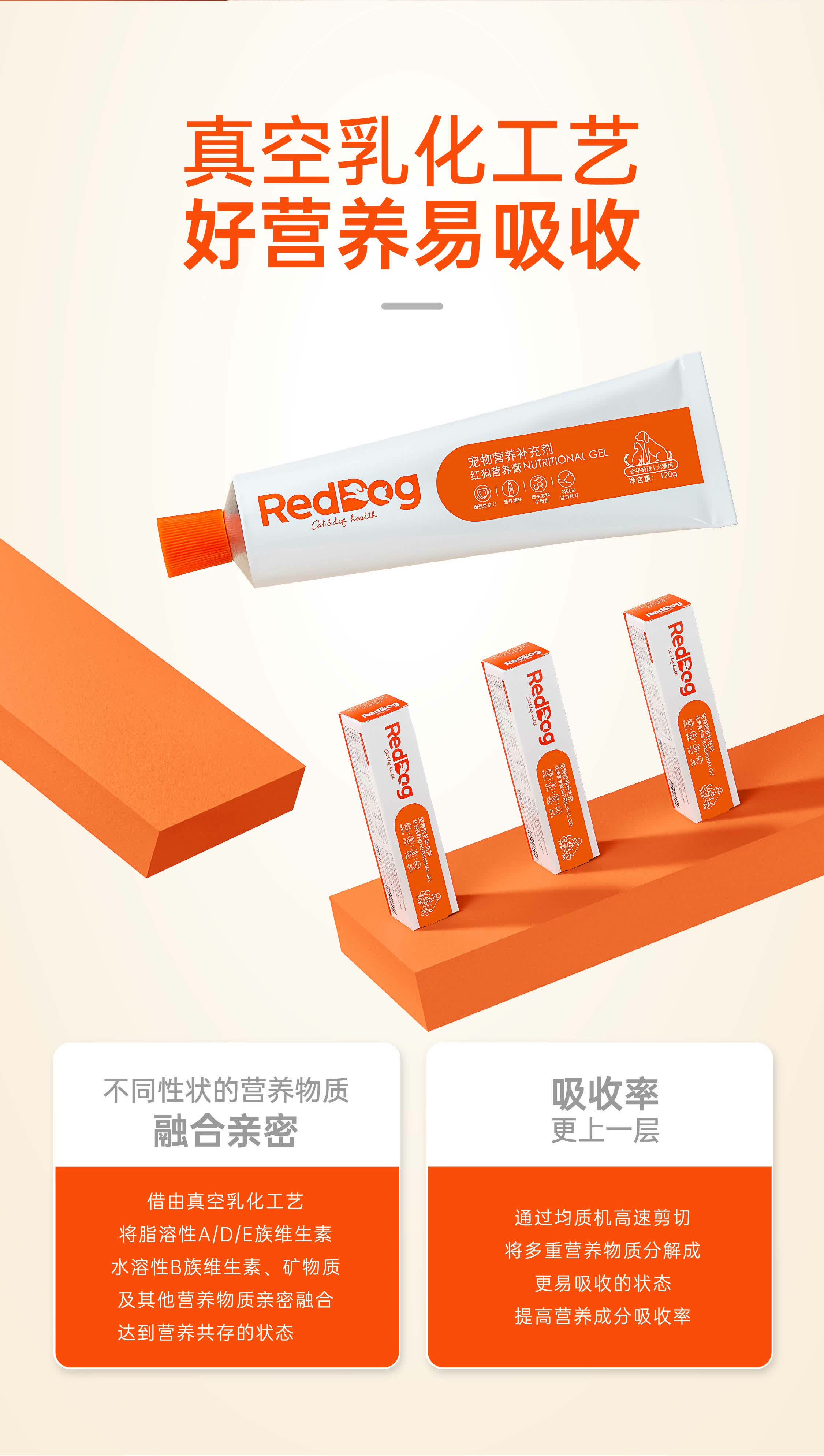 reddog红狗营养膏宠物犬猫狗狗怀孕狗幼犬猫术后犬猫通用120g