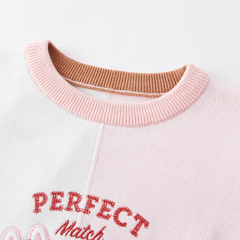 英氏21秋款婴儿衣服女宝宝纯棉针织衫套头毛衣yrmej31383a90cm