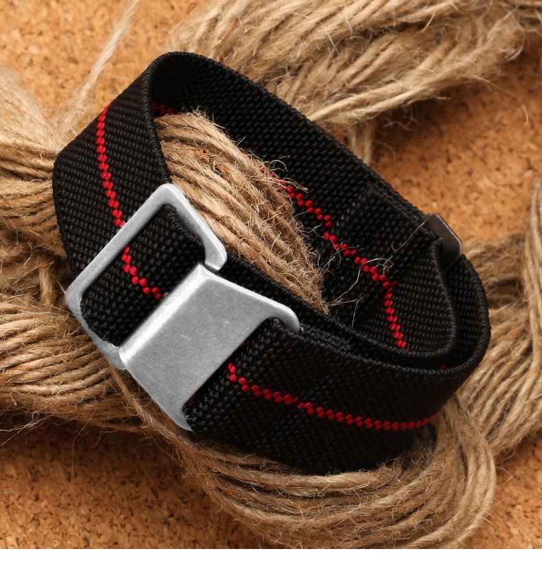 60年代法国mn伞兵降落伞表带适用于劳力士水鬼帝舵小红花弹性速干尼龙