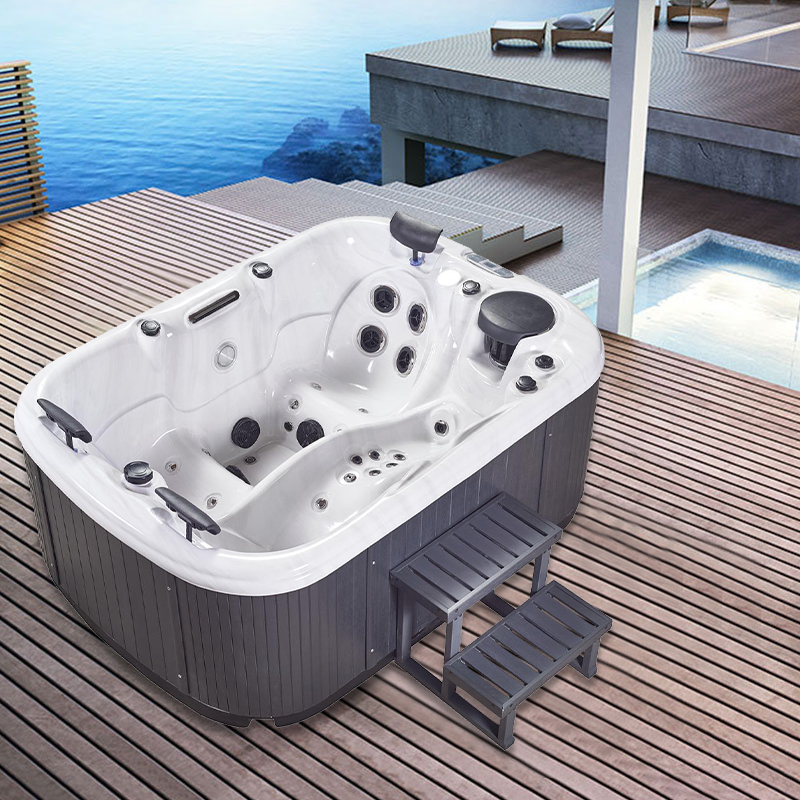 户外按摩spa浴缸家用户外别墅酒店温泉恒温加热情侣双人按摩浴缸冲浪