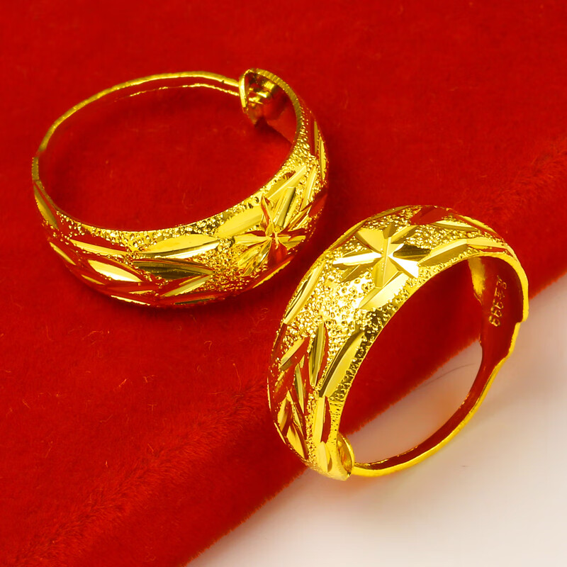 黄金耳环9999足金女款老人耳饰耳骨真金首饰妈妈款饰品送生日礼物素金