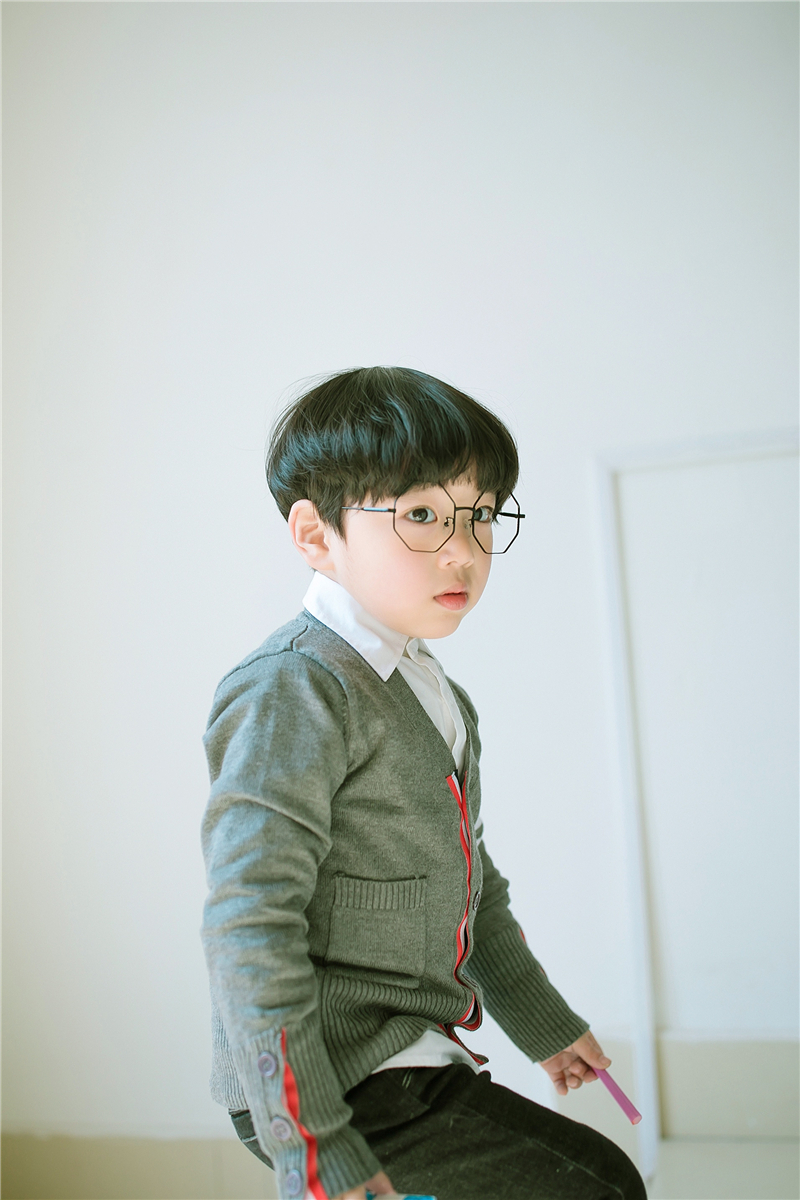 小孩子春天穿的儿童开衫春秋新款领针织衫男女童毛衣外套中长款宽松