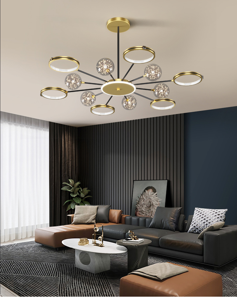 视贝照明套餐包安装led客厅吸顶灯时尚轻奢灯具套餐组合北欧简约大气