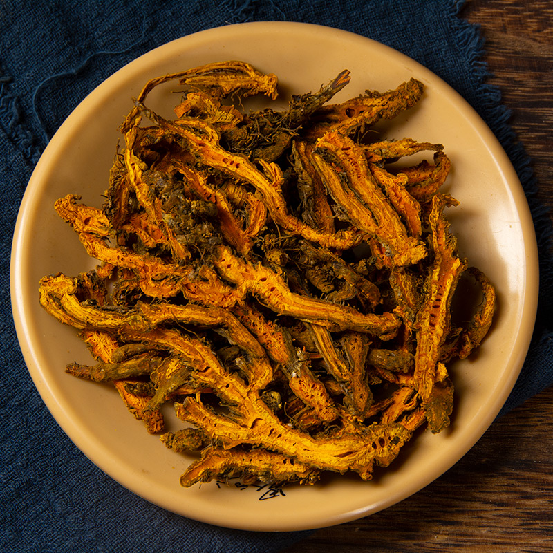 北京同仁堂中药材黄连单支黄连川连中药材川黄莲片根中药黄连粉100g