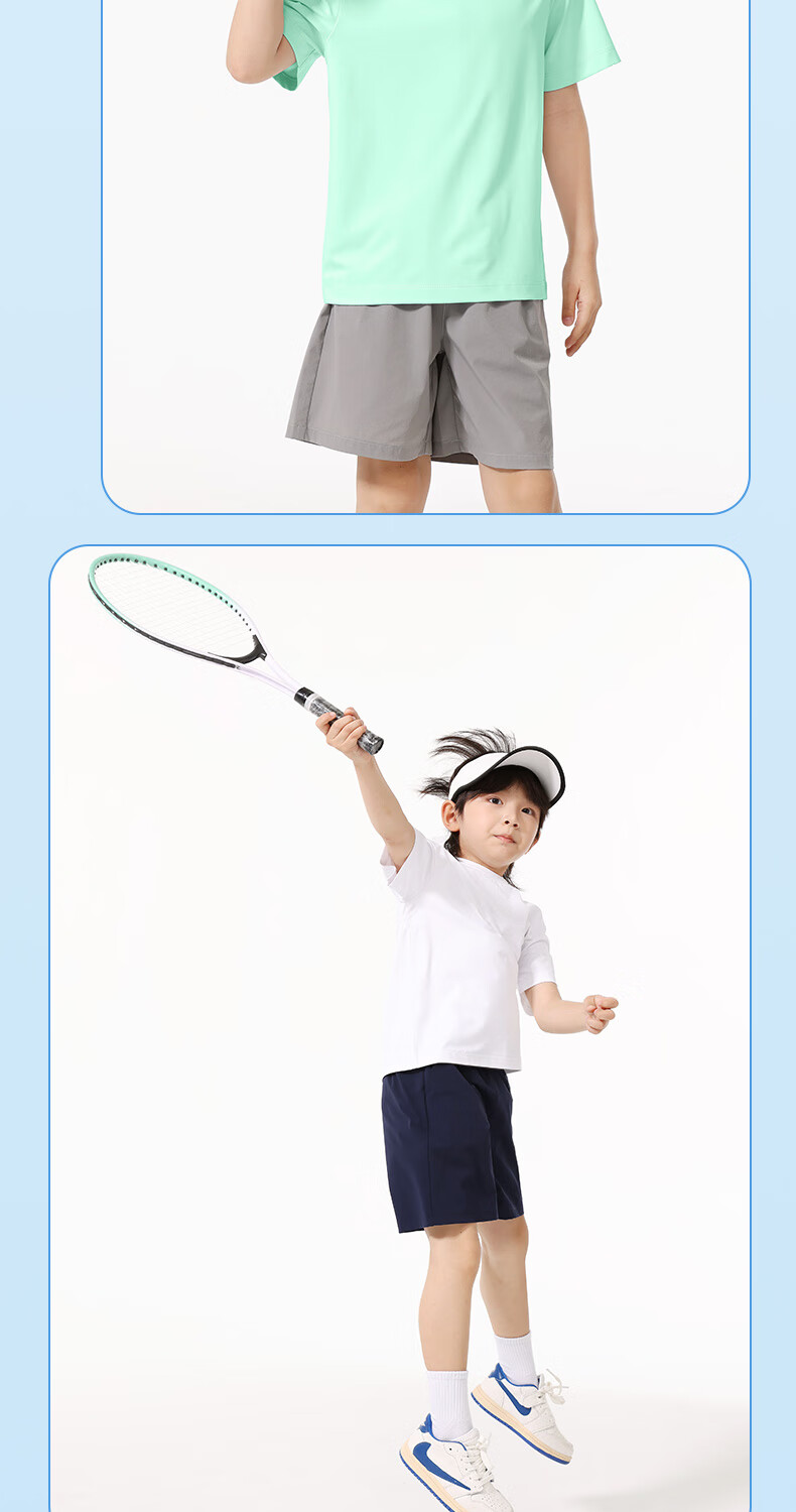 Jeanswest Boys' Summer 2026 Quick-Dry Short Sleeve T-Shirt and Lightweight Sports Shorts Set for Kids 5