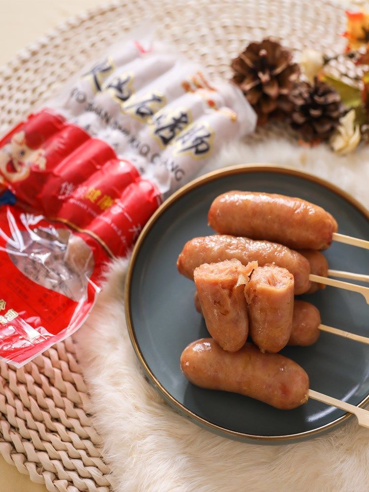 印迹火山石烤肠 600g/袋 原味烤肠 热纯肉猪肉 家用微波炉 原味5袋