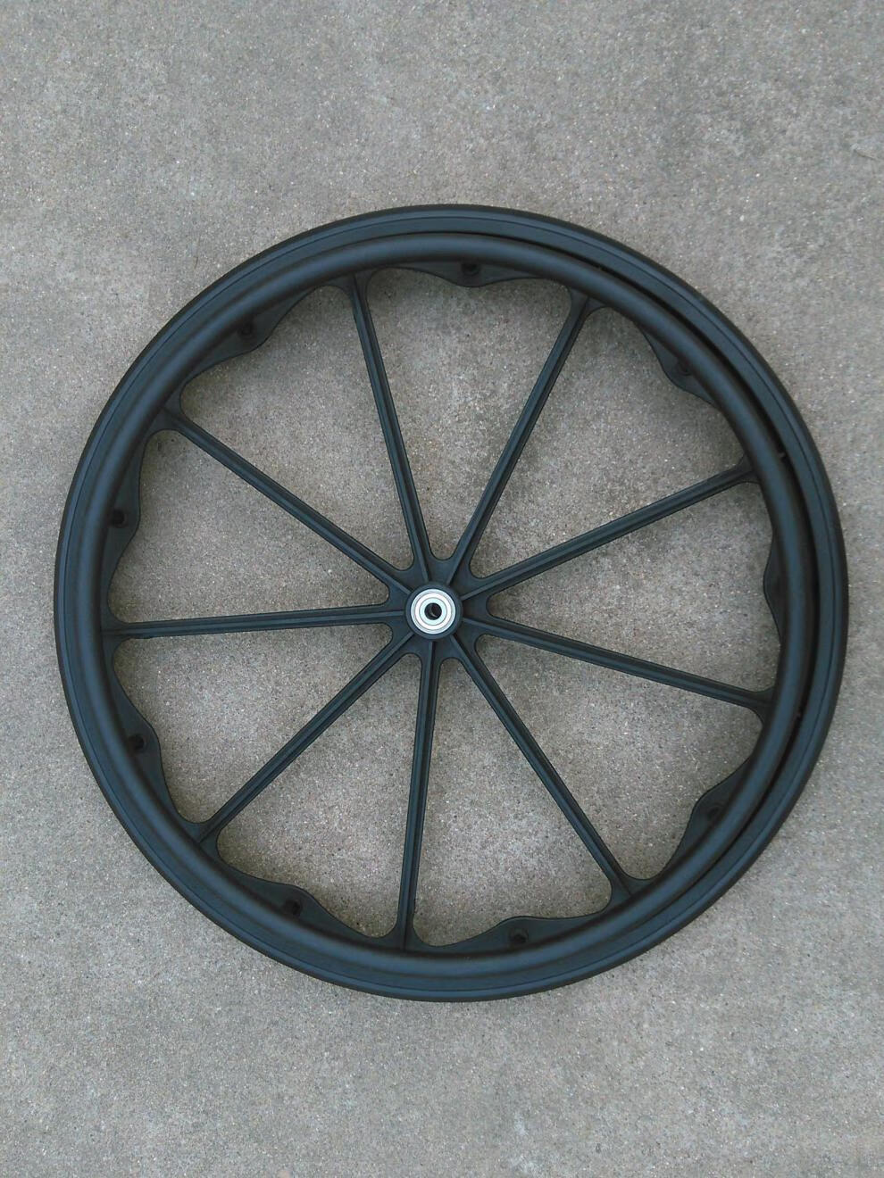 鱼跃(yuwell)轮椅配件24英寸塑料轮九叉轮轴径12mm【图片 价格 品牌