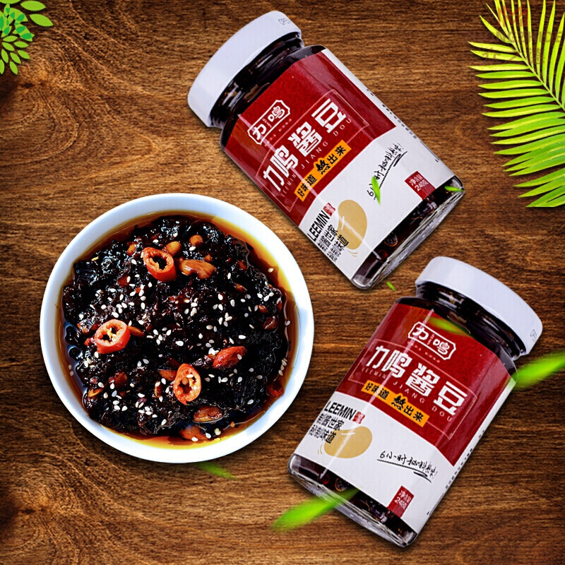 力鸣酱豆西华特产西瓜黄豆酱香辣夹馍酱240g*2河南农家酱豆子 一瓶香