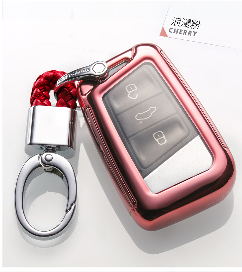 世格 大众迈腾钥匙包18款迈腾钥匙套cc钥匙扣壳 男女式高档钥匙套壳扣