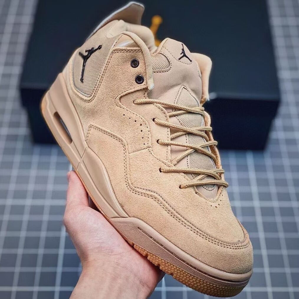 耐·克ni·keaj23小藤原浩简版篮球鞋男女鞋复古百搭运动气垫鞋 黑白