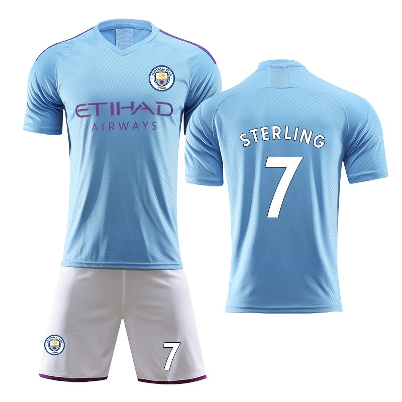 曼城球衣19-20赛季10号阿奎罗足球服套装男队服定制儿童10号阿圭罗17