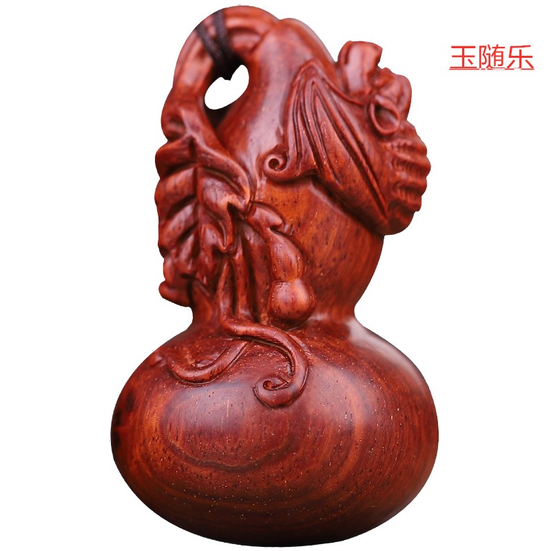 玉随乐 福寿葫芦 印度小叶紫檀木文玩手把件男手玩把玩物件手工雕刻