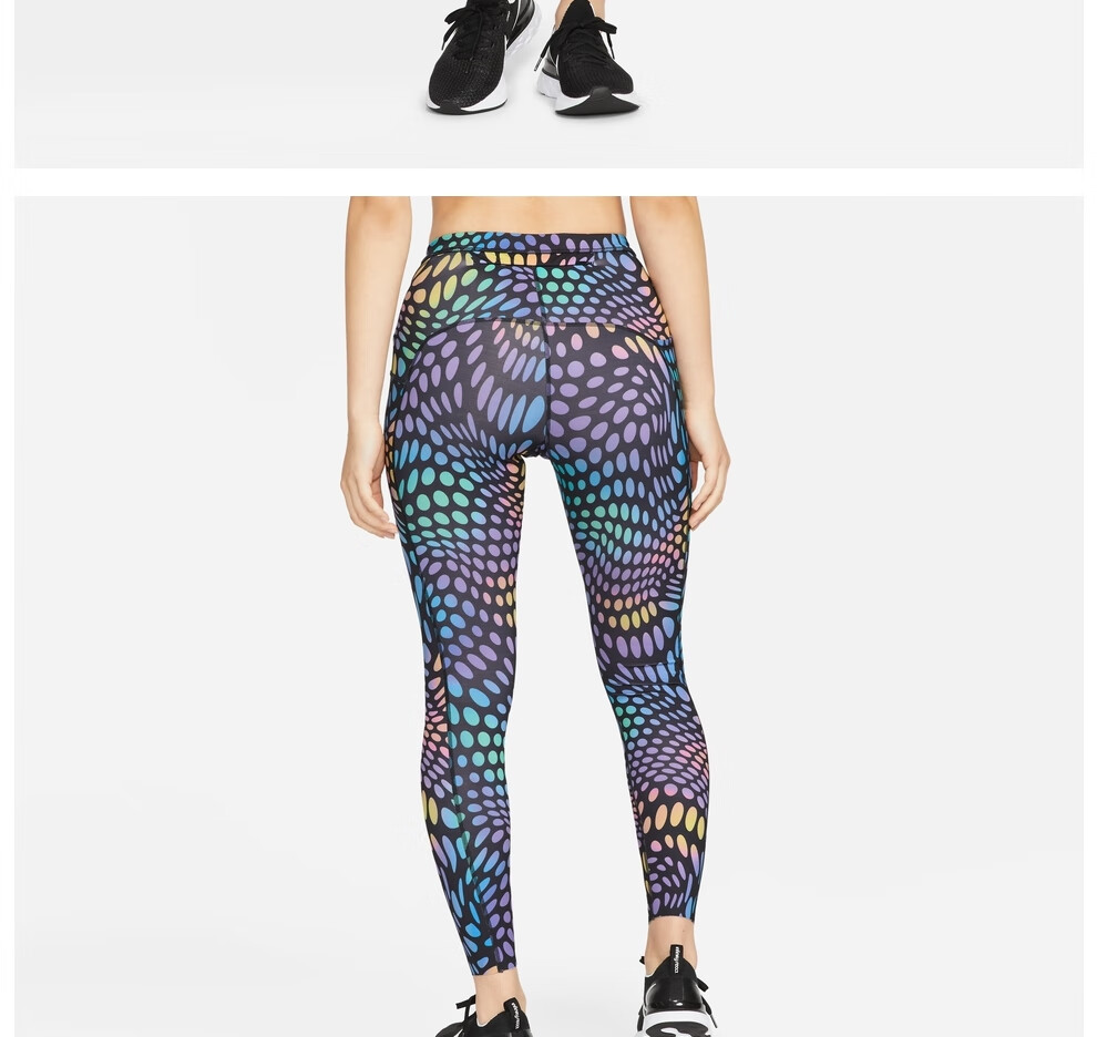 耐克(nike) 女子中腰跑步紧身裤 dri-fit run division dm7556-010 xs