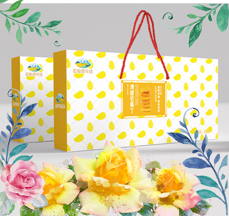 哎呦喂农场芒果干水果干礼盒蜜饯果干果脯整箱装网红零食520g520系列