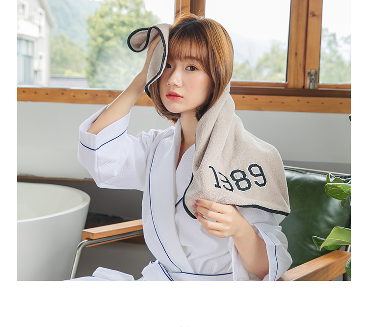 珊瑚绒毛巾女毛巾洗澡速干毛巾吸水不掉毛男洗脸运动家用 1988 两条装