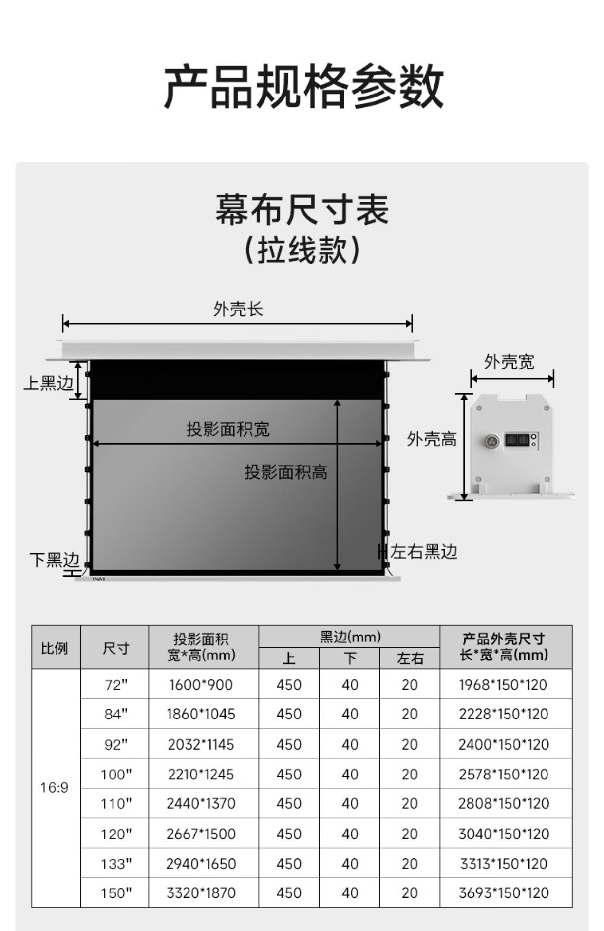 投影仪幕布厚度图片